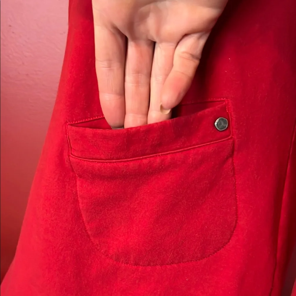 Lolé Red Long Sleeve Dress with Pocket - Picture 4 of 13